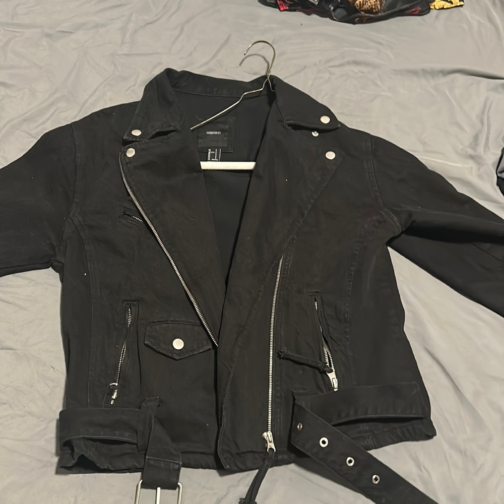 Forever 21 men’s black Moto jacket
